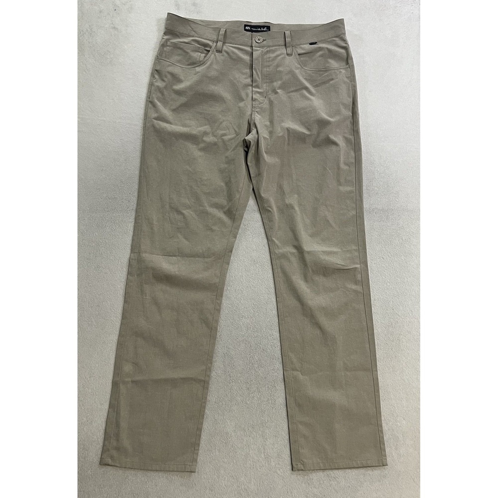 Travis Mathew Golf Pants Men's Size 36x32 Beige Khaki Stretch Golf
